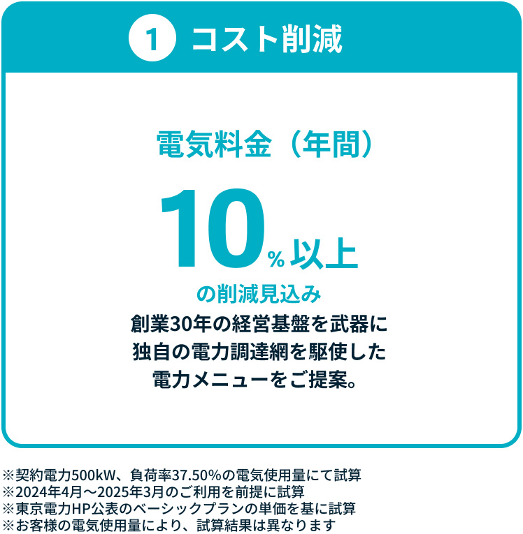 ①コスト削減